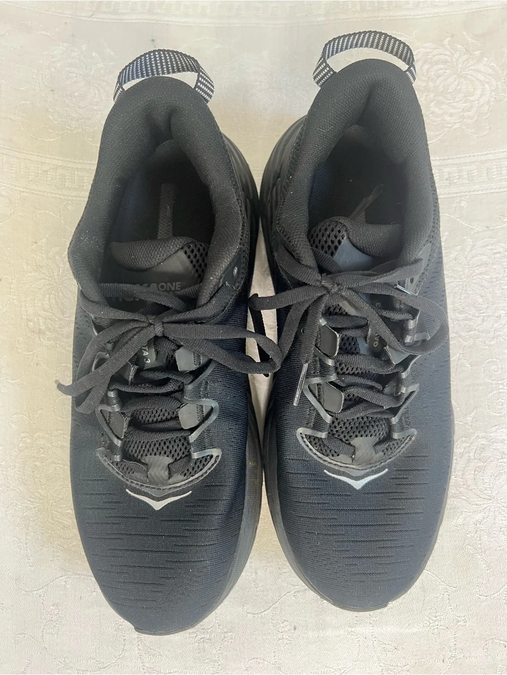 Hoka Men’s Gaviota Black Athletic Walkng Running Shoes Lace Up Max Support 8.5D👍